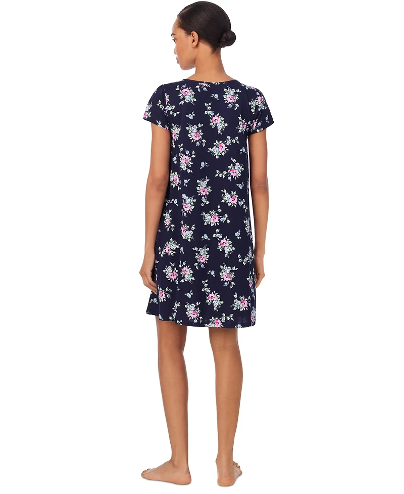 Lauren Ralph Lauren Women's Flutter-Sleeve Floral Nightgown