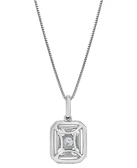 Diamond Halo 18" Pendant Necklace (1 ct. t.w.) in 14k White Gold