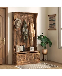 Homcom 3-In-1 Hall Tree Storage Bench and Coat Rack