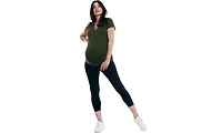 Motherhood Maternity Essential Stretch Secret Fit Over the Belly Crop Leggings