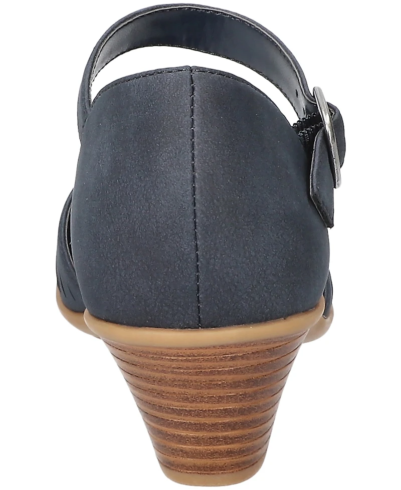 Easy Street Women's Justina Block Heel Sandals