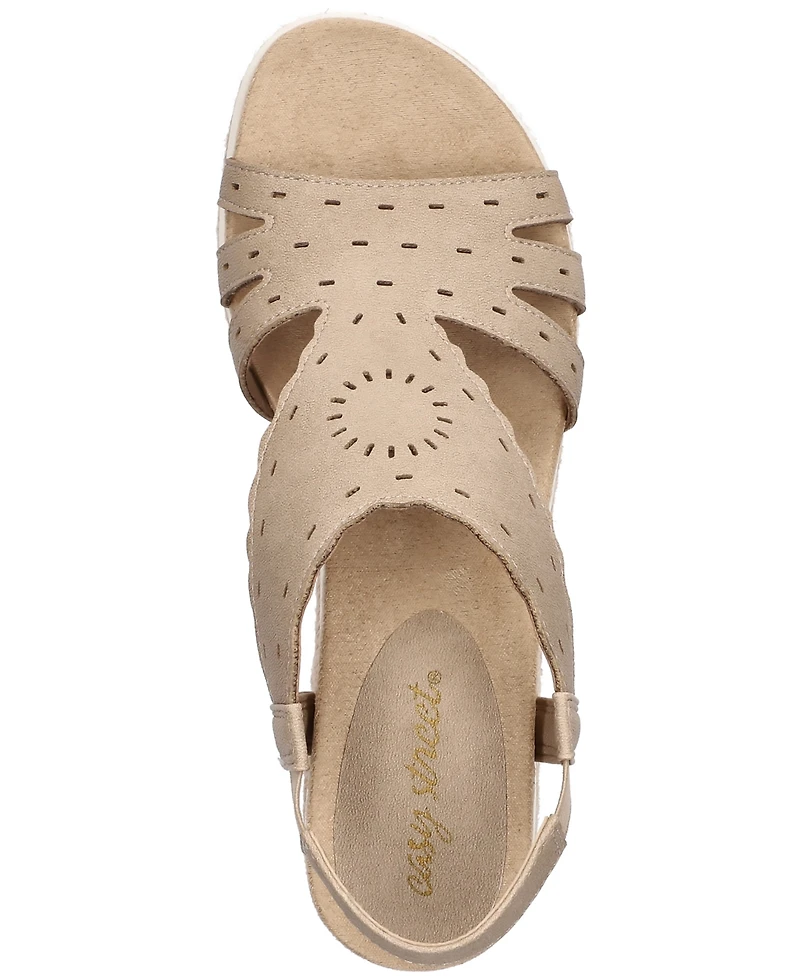 Easy Street Women's Fran Wedge Heel Sandals