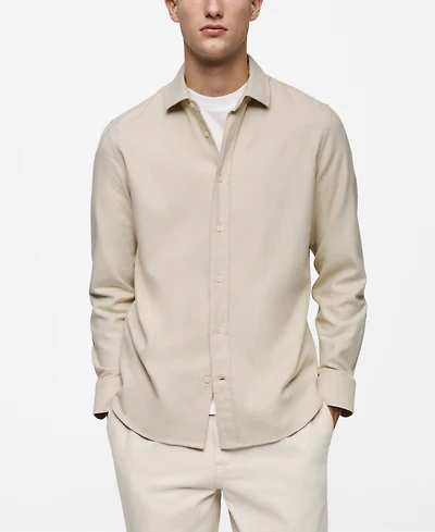 Mango Men's Slim-Fit Cotton Shirt