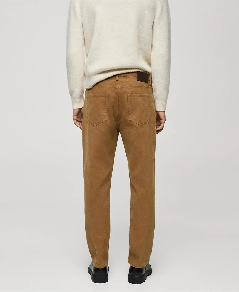 Mango Men's Regular-Fit Corduroy Pants