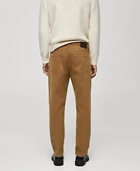 Mango Men's Regular-Fit Corduroy Pants