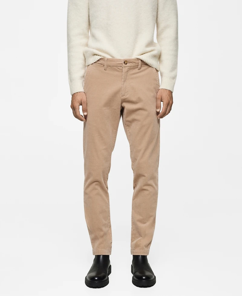 Mango Men's Slim-Fit Corduroy Pants