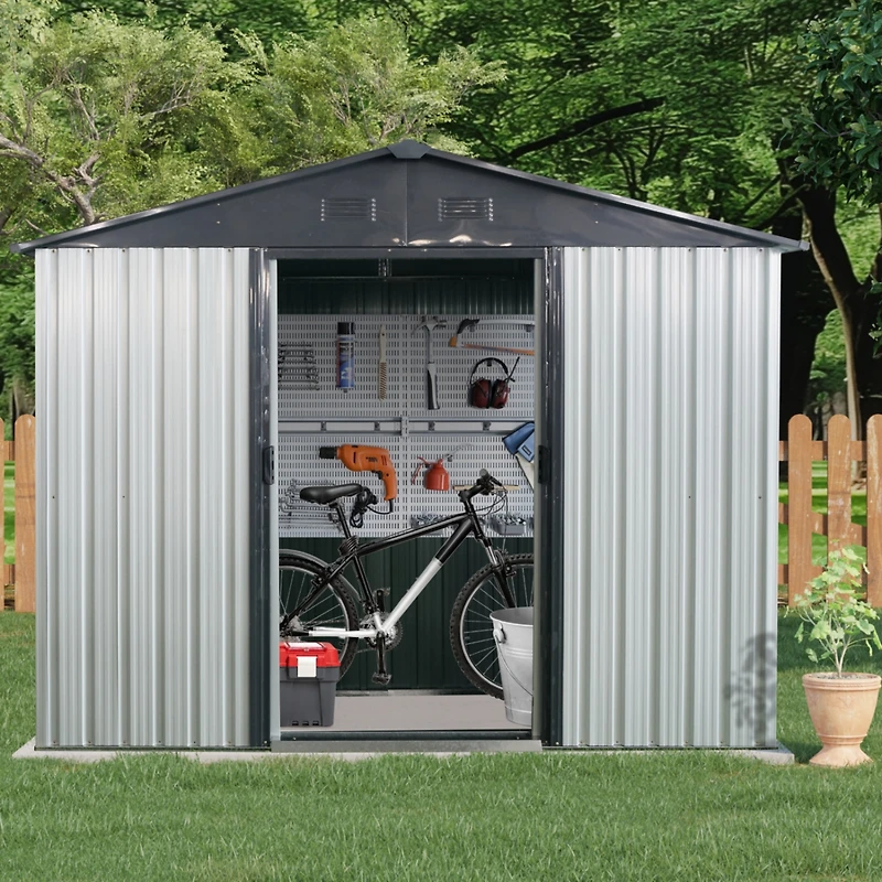 Streamdale Metal Storage Shed with Window (8' x 4')