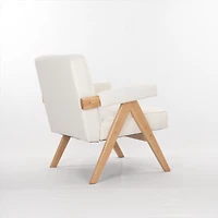 Streamdale Wooden Leisure Chair with Armrests and Cushions