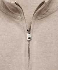 Mango Men's Ribbed-Collar Sweatshirt