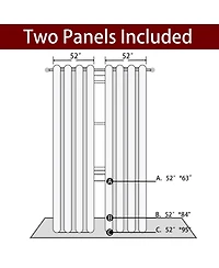 Christmas Curtains, Set of 2 Velvet Panels, 95" Long Floral Snowflake Thermal Insulated Room Darkening Curtains, 52 x 95 Inches