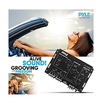 Pyle 3-Way Electronic Crossover - Remote Subwoofer Control, High/Low-Pass, 6-Channel Output, Black (PLXR3B)