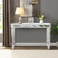 Streamdale Furniture Streamdale Vintage Carved Mirror Console Table