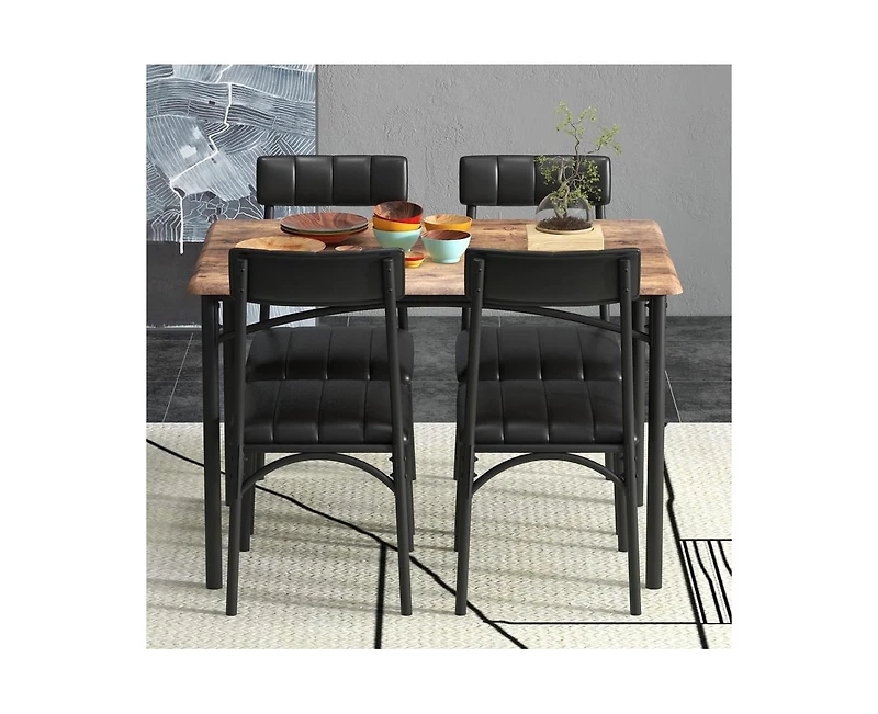 Bar Stools Set of 2, Upholstered Counter Height Barstools with Back, Kitchen Bar Stools with Footrest, Bar Chairs for Kitchen Island, Counter Bar, Eas