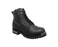 AdTec Women's 6" Reflective Double Zipper Biker Boot