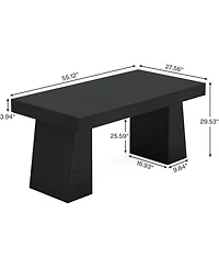 Tribesigns 55-Inch Dining Table for 4-6, Rectangular Room with Sturdy Legs, Wood Kitchen Dinner Room, Kitchen, Home