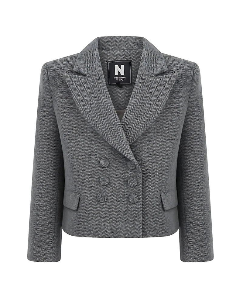 Nocturne Women's Oversized Padded Shoulder Jacket