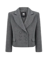Nocturne Women's Oversized Padded Shoulder Jacket