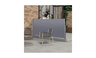 Slickblue Retractable Side Screen Awning, Uv Resistant, Waterproof, Patio Privacy Screen for Garden, Balcony