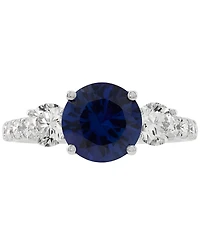 Grown With Love Lab Ruby (3 ct. t.w.) & Diamond (1 Ring 14k Gold (Also Emerald Sapphire)