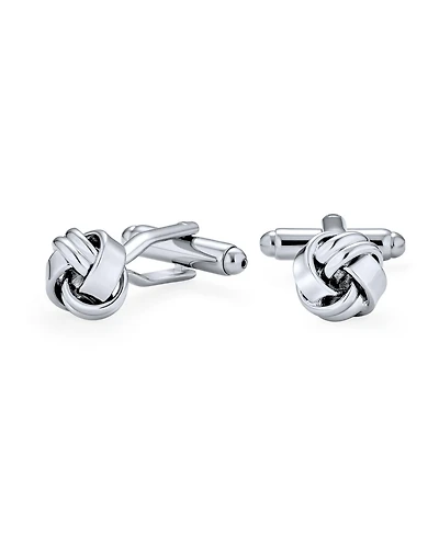 Bling Jewelry Knot Woven Rope Twist Shirt Cufflinks Stainless Steel