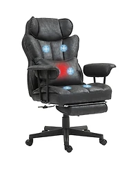 Homcom 396lbs. Big and Tall Massage Office Chair with Footrest,