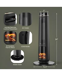 Skonyon 1500W Ptc Fast Heating Space Heater for Indoor Use-Black