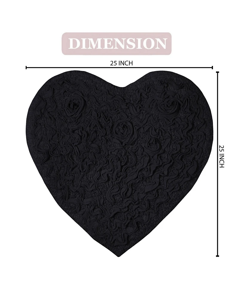 Home Weavers Bell Flower Heart Bath Rug, 25" x