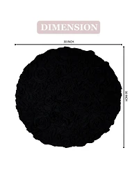Home Weavers Bell Flower Bath Rug, 30" Round