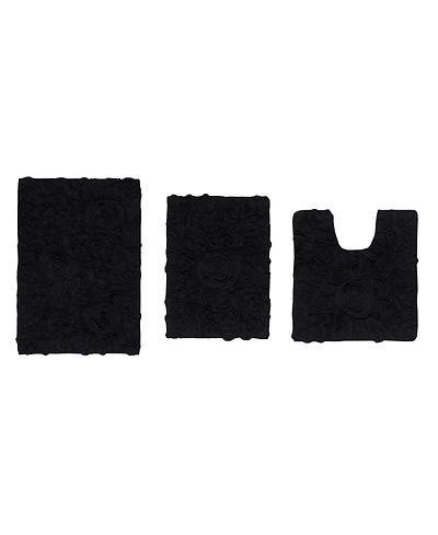 Home Weavers Bell Flower 3-Pc. Bath Rug Set