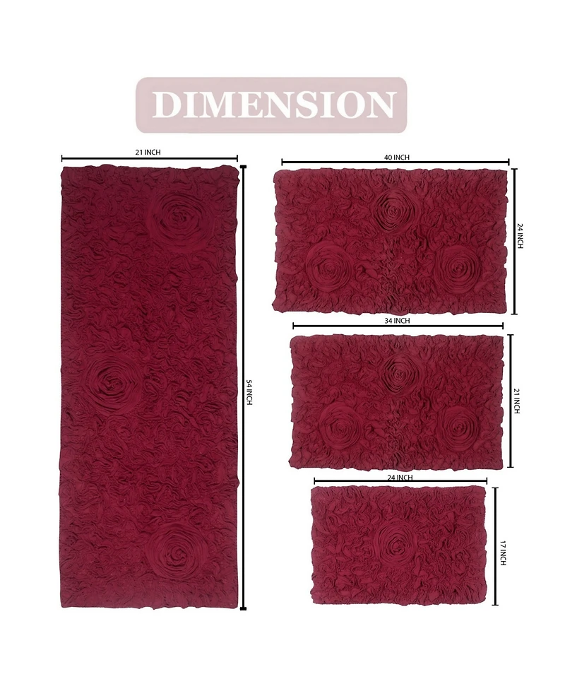 Home Weavers Bell Flower -Pc. Bath Rug Set