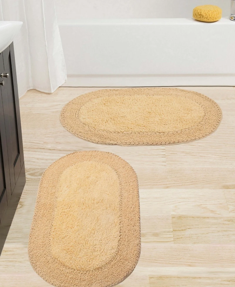 Home Weavers Double Ruffle 2-Pc. Bath Rug Set