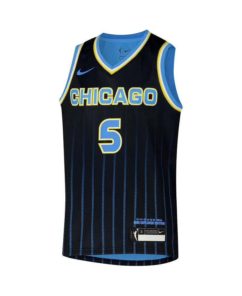 Nike Big Boys and Girls Angel Reese Black Chicago Sky 2024 Wnba Draft Explorer Edition Victory Player Jersey