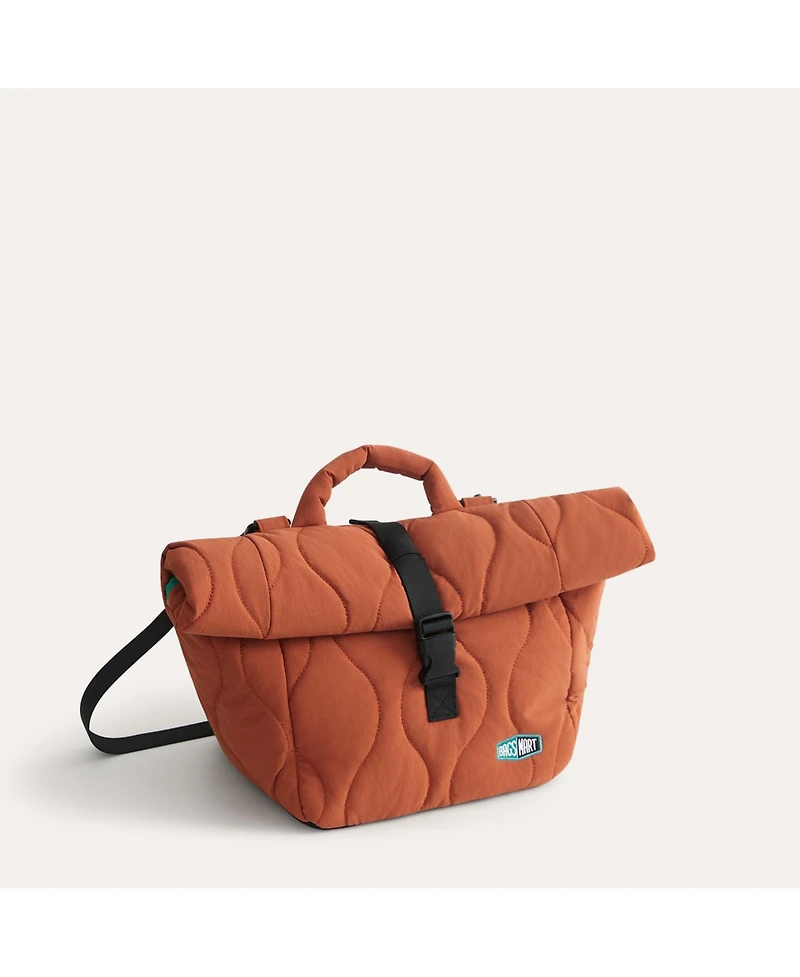 Bagsmart Walker Roll Top Lunch Bag with Adjustable Shoulder Strap Tangerine