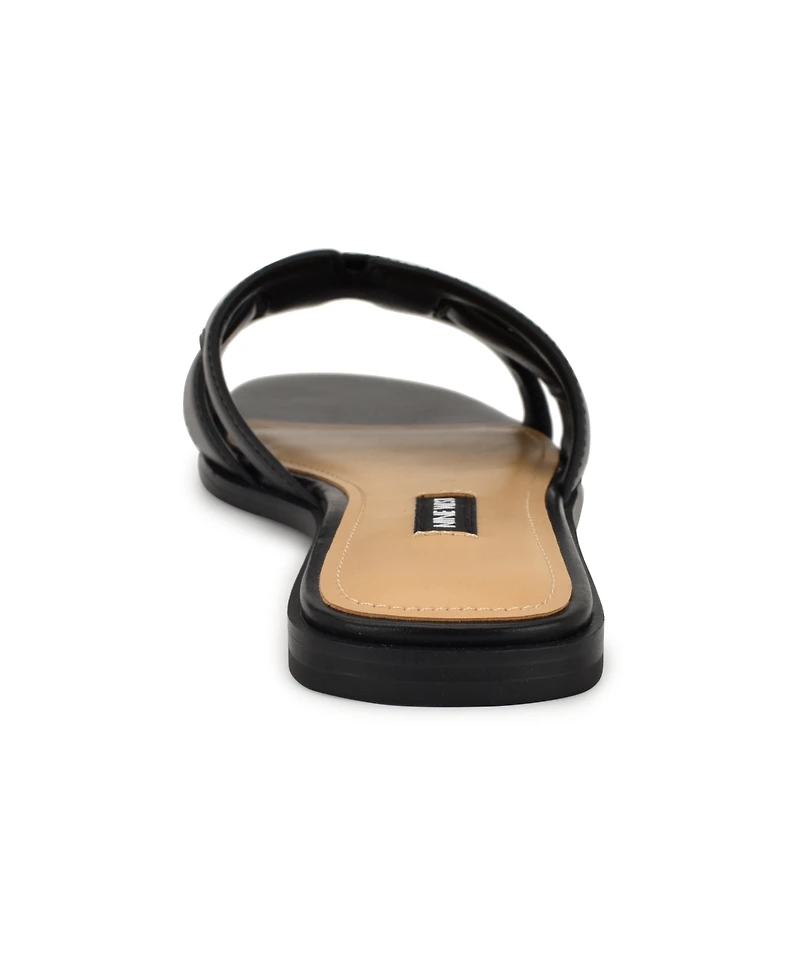 Nine West Women's Germani Woven Flat Slip-On Sandals