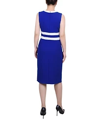 Ny Collection Petite Elbow Sleeve Colorblocked 2 Piece Dress Set