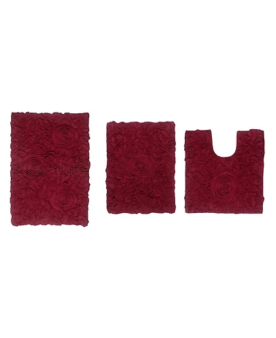 Home Weavers Bell Flower 3-Pc. Bath Rug Set