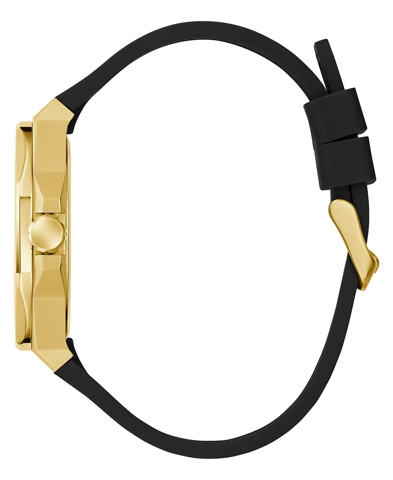 Guess Men's Analog Black Silicone Watch, 42mm