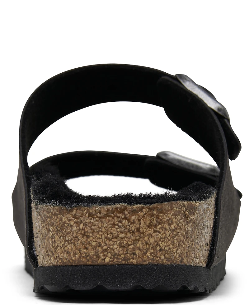 Birkenstock Women's Arizona Shearling Synthetic Sandals from Finish Line
