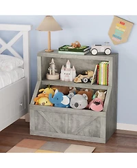 Gaomon Kids Bookshelf Bookcase Toddlers Playhouse Cabinet Shelf