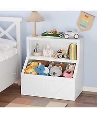Gaomon Kids Bookshelf Bookcase Toddlers Playhouse Cabinet Shelf