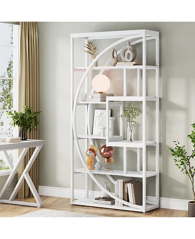 Tribesigns 70.8 inch Tall Bookshelf with 8 Open Storage Shelf,Industrial 5-Tier Etagere Bookcase