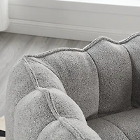 Soft Bean Bag Chair with Footstool, Comfortable Sofa for Gaming, Reading, and Tv-The Pop Home