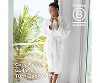 Cariloha Plush Bath Robe | White Unisex, Large/X-Large Viscose Material Soft, Comfortable, & Wicks Moisture