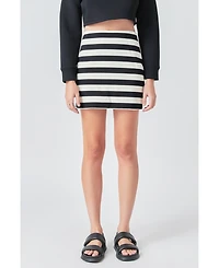 Grey Lab Women's Stripe Terry Skirt