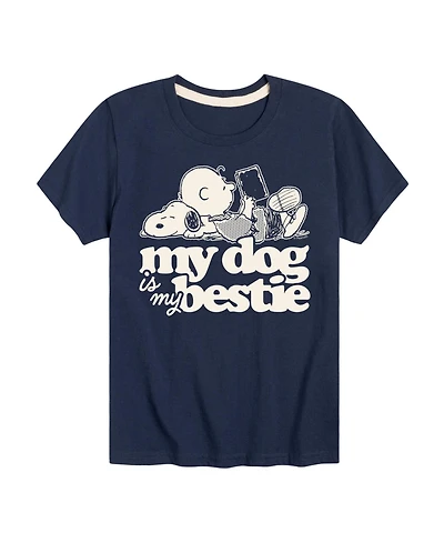 Peanuts Big Boys My Dog Is Bestie Graphic Tee