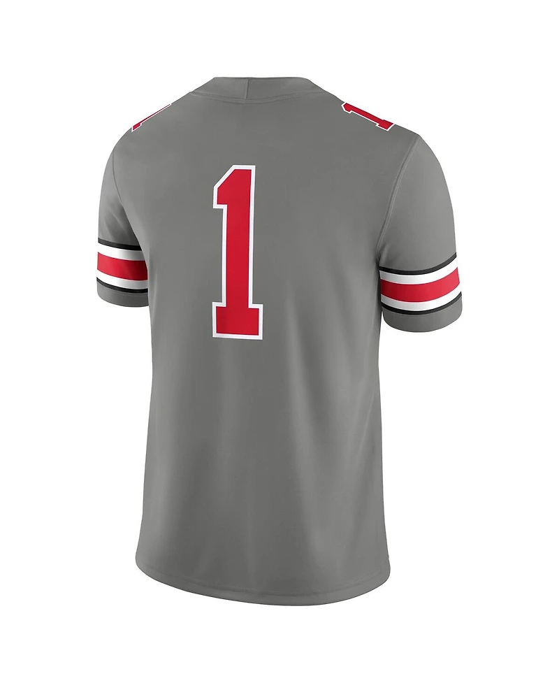 Nike Men's 1 Steel Ohio State Buckeyes Alternate Game Jersey