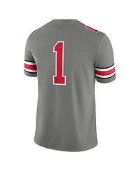 Nike Men's 1 Steel Ohio State Buckeyes Alternate Game Jersey