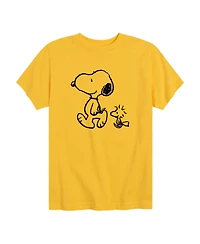 Peanuts Big Boys Snoopy Woodstock Graphic Tee
