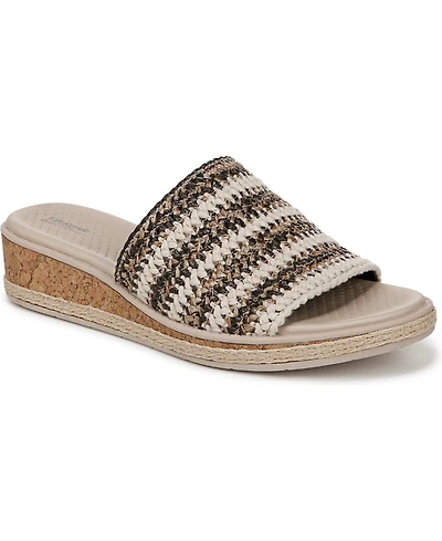 LifeStride Women's Breezy Washable Slide Wedge Sandals