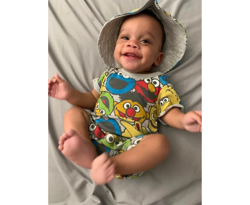 Sesame Street Toddler Boys Romper and Hat